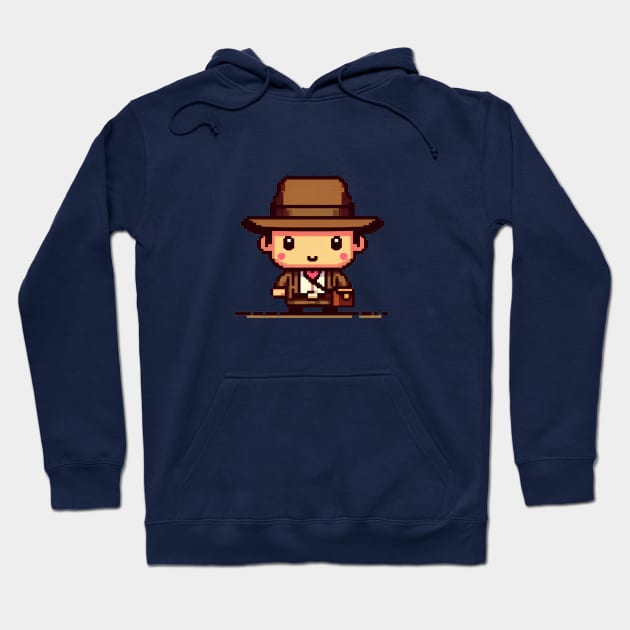 Dr. Henry Walton "Indiana" Jones Jr. 8Bit Hoodie by nerd.collect